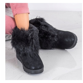Bella Paris Schneestiefel mit Fell schwarz 1