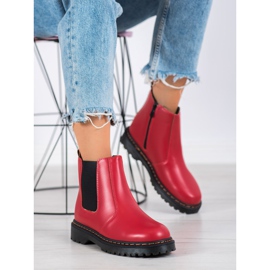 SHELOVET Chelsea-Boots auf der Plattform rot 2