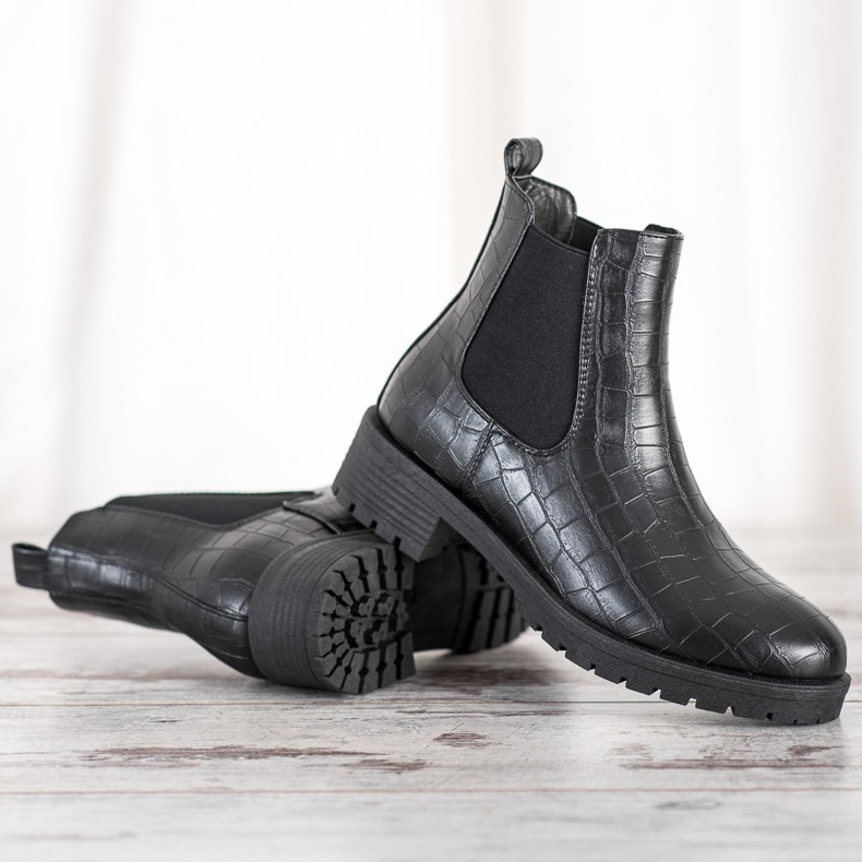 Bella Paris Chelsea-Boots zum Hineinschlüpfen schwarz 1