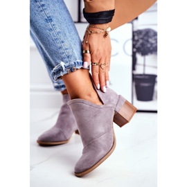 Damenstiefel auf hohem Absatz ausgeschnitten grau mini meliori 1