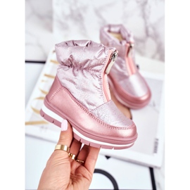 WEESTEP Kinder-Schneestiefel mit Wollrosa-Blasen gewärmt 1