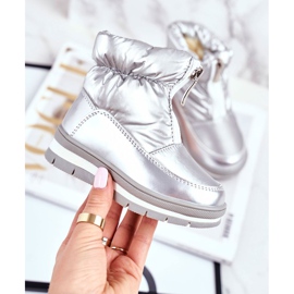 WEESTEP Warme Schneestiefel aus Wolle für Kinder Silver Bubbles silber- 2