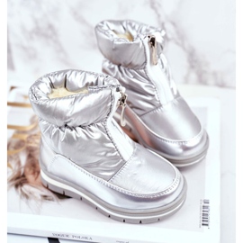 WEESTEP Warme Schneestiefel aus Wolle für Kinder Silver Bubbles silber- 1