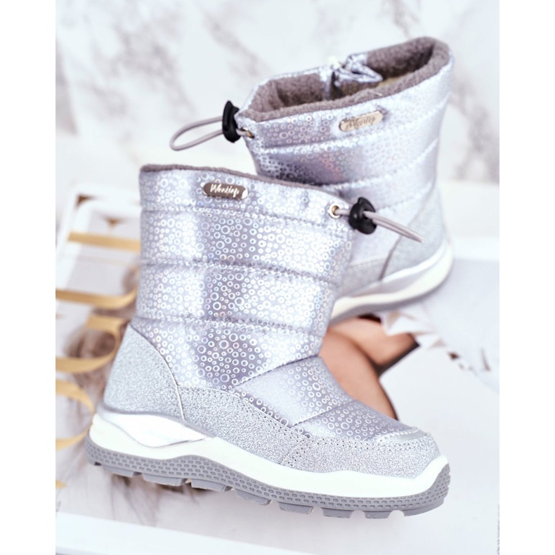 WEESTEP Kinder-Schneestiefel mit Wolle gewärmt Silber Felini 1
