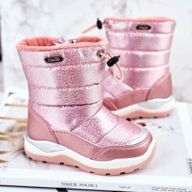 WEESTEP Kinder-Schneestiefel mit Wolle gewärmt Rosa Felini 1