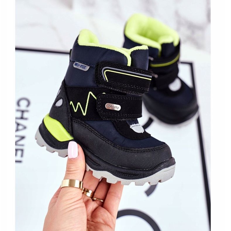 WEESTEP Kinder-Schneestiefel mit Wolle gewärmt Marineblau Booom 2