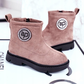 Apawwa Warme Kinderstiefel Beige Alvin 1