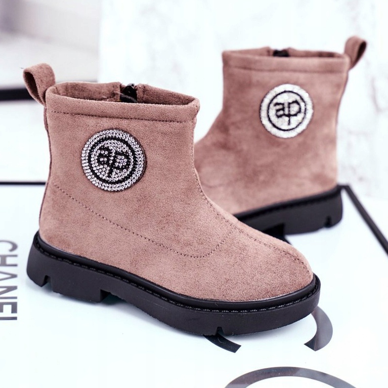 Apawwa Warme Kinderstiefel Beige Alvin 1