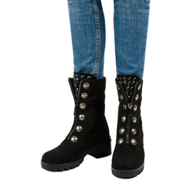 Schwarze Stiefel aus Wildleder von Dalmens 1