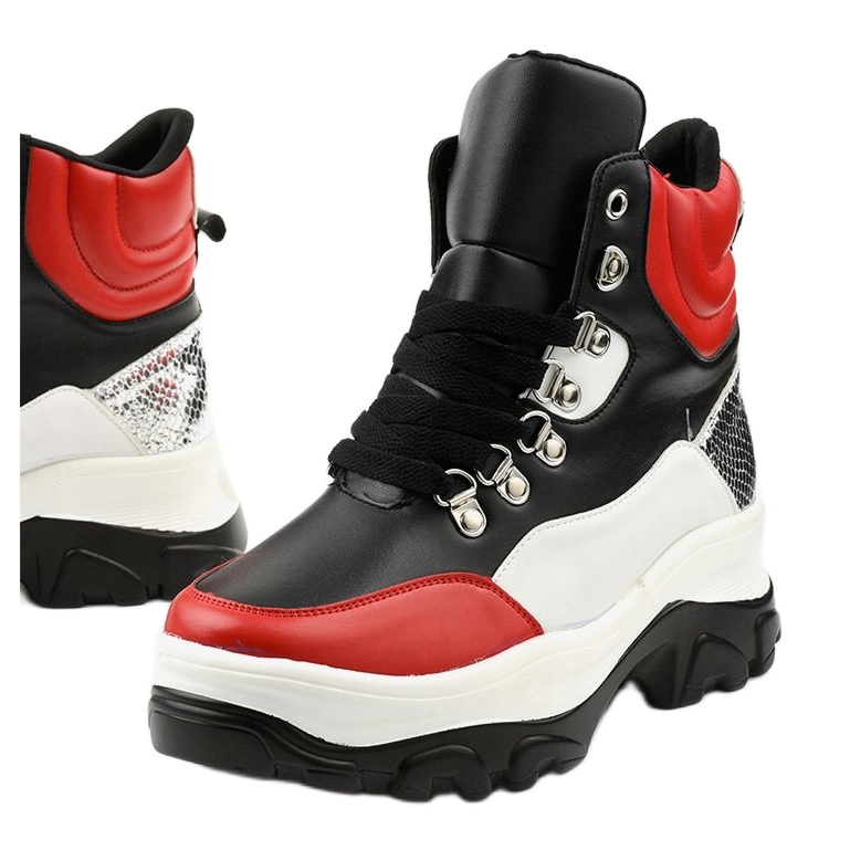 Rote Neamelira bunte Sneakers schwarz 1