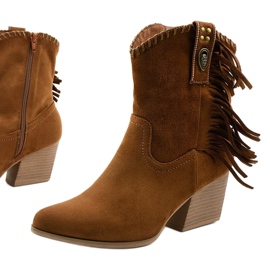 Braune Cowboystiefel aus Wildleder von Lamimeila 1