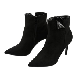 Schwarze Stiefeletten mit Adrearene-Pailletten 2