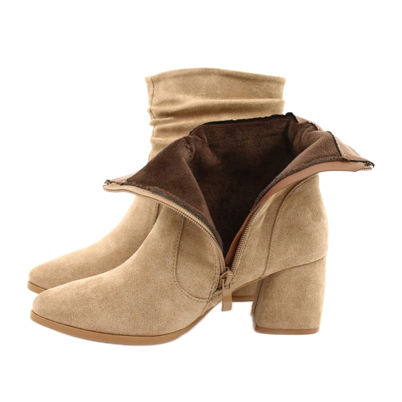 M.Daszyński Beige Wildlederstiefel MR2025-10 3
