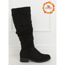 Schwarze Damenstiefel D7525 Schwarz 1
