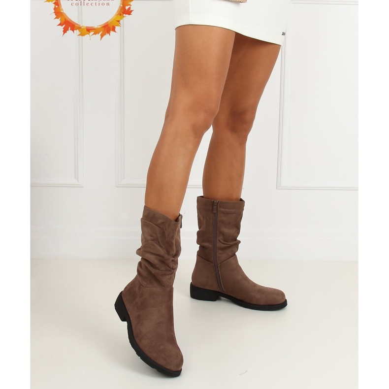 Damen Kurzstiefel dunkelbeige CH1908 Khaki 1