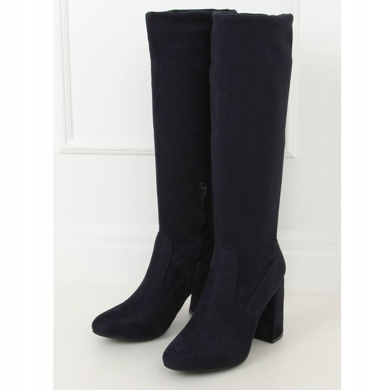 Marineblaue High Heels D7533 D.BLUE 1