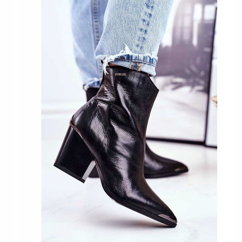 Damen Stiefel mit Absatz Leder Big Star Schwarz GG274919 1