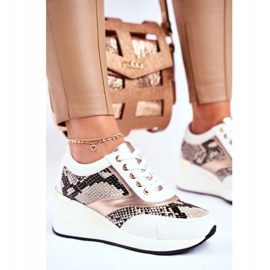 GOE Damen Sportschuhe Sneakers Weiß Leder GG2N3045 mehrfarbig 1