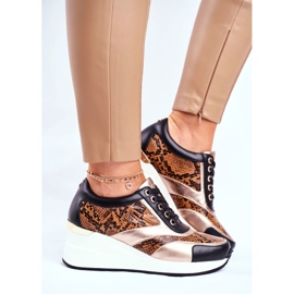 GOE Damen Sportschuhe Sneakers Schwarz Leder GG2N3044 mehrfarbig 2