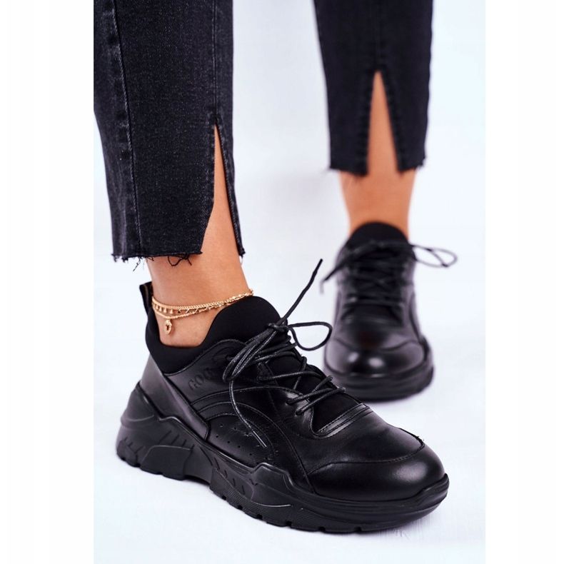 Damen Sneakers Goe Leder Schwarz GG2N3041 1