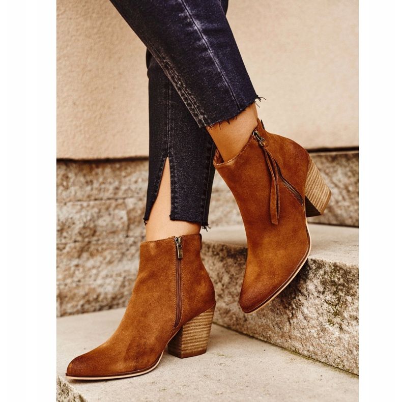 Damen Stiefel mit hohem Absatz Big Star Camel GG274364 braun mehrfarbig 2