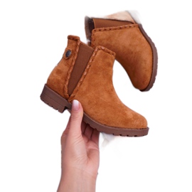 POPA Kinderstiefel Flacher Absatz Camel Sicarro braun 1