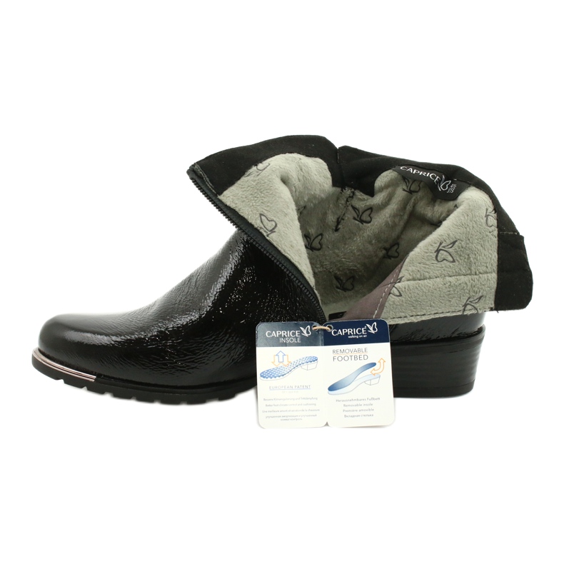 Caprice Damen Stiefel Lackiert 25309-25 schwarz 7