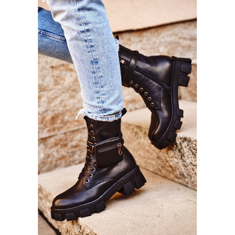 S.Barski Damenstiefel On The Platform Schwarz Warmes Verdem 1