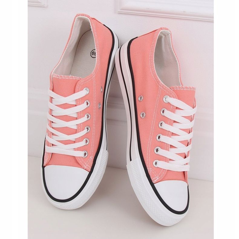 Klassische korallenrote Sneakers für Damen JD05P Coral mehrfarbig rosa 1