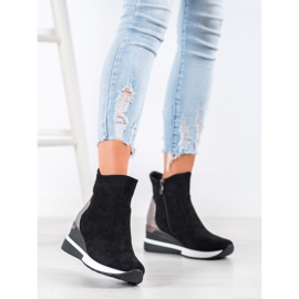 VINCEZA Keilstiefel schwarz 1