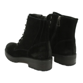 American Club Amerikanische schwarze Wildlederstiefel 4