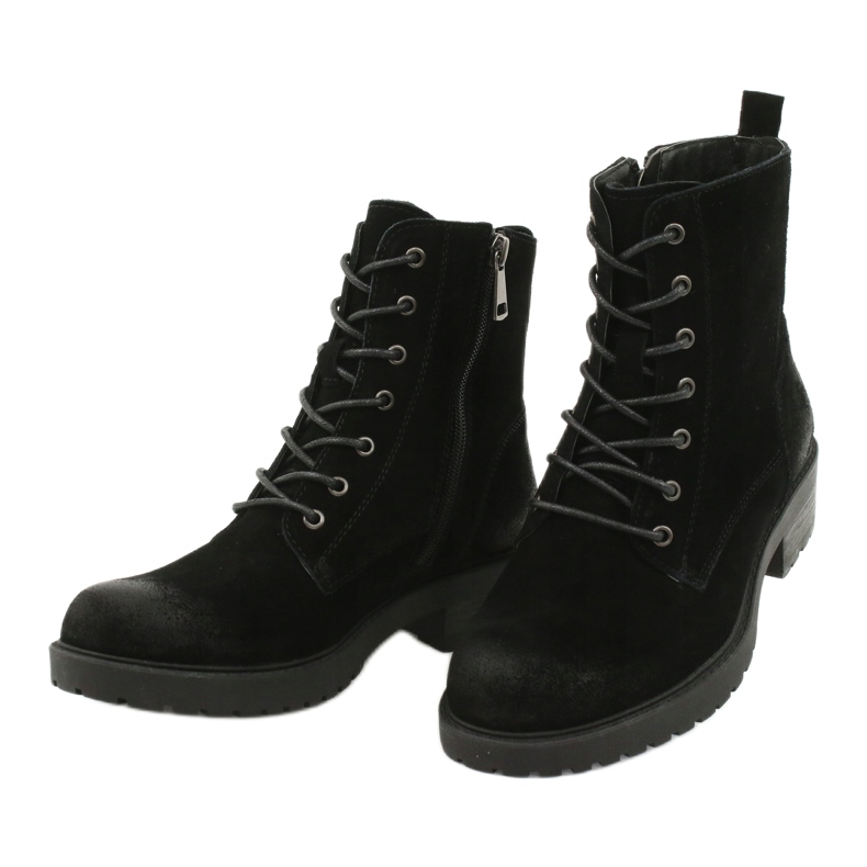 American Club Amerikanische schwarze Wildlederstiefel 2