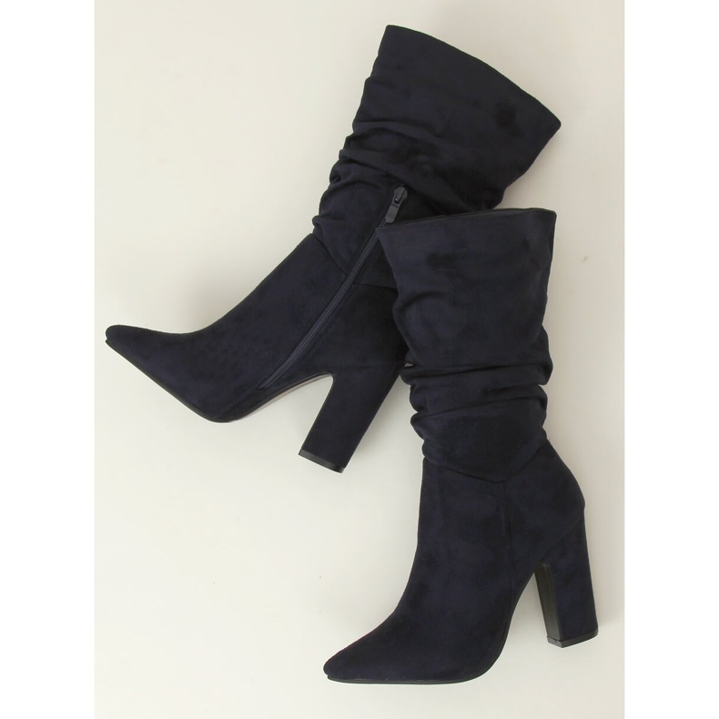 Marineblaue hohe Stiefel D7510 D.BLUE 1