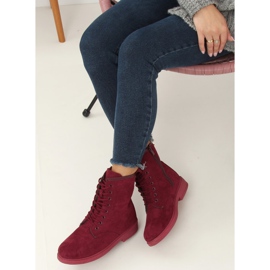 Bordeauxrote Schnürstiefel E2002 Wine 2