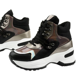 Schwarze Slip-On-Sneakers von Gianna mehrfarbig 1