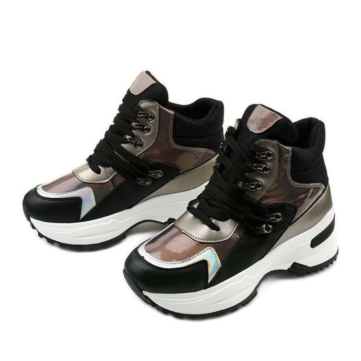 Schwarze Slip-On-Sneakers von Gianna mehrfarbig 2