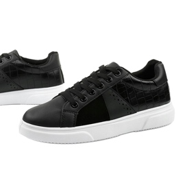 Schwarze stylische Damen Sneaker BK928 1