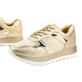 Goldene Sportschuhe aus Kunstleder 2019-447 1