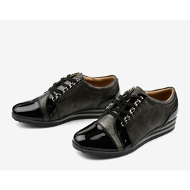 Schwarz Modische Keil Turnschuhe 15S8621 2