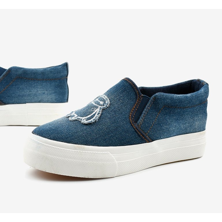 Cherilena Sneakers Jeans navy blau blau 1