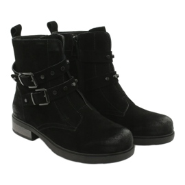American Club Amerikanische schwarze Wildleder Stiefeletten 4
