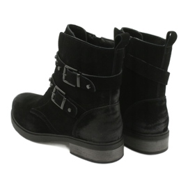 American Club Amerikanische schwarze Wildleder Stiefeletten 3