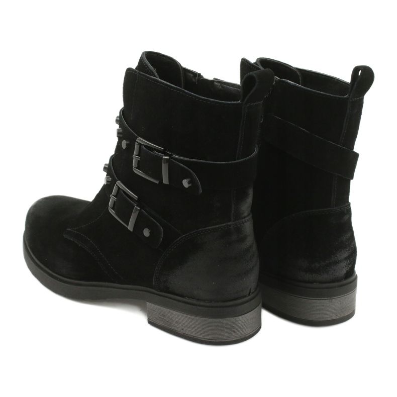 American Club Amerikanische schwarze Wildleder Stiefeletten 3
