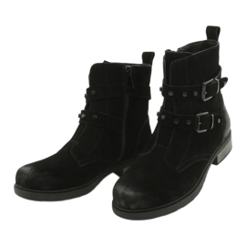 American Club Amerikanische schwarze Wildleder Stiefeletten 2