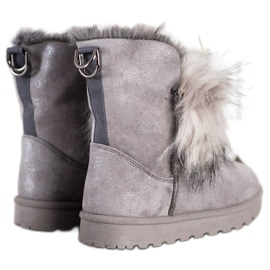 Bella Paris Schneestiefel mit Fell grau 1