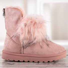 Bella Paris Schneestiefel mit Fell rosa 1