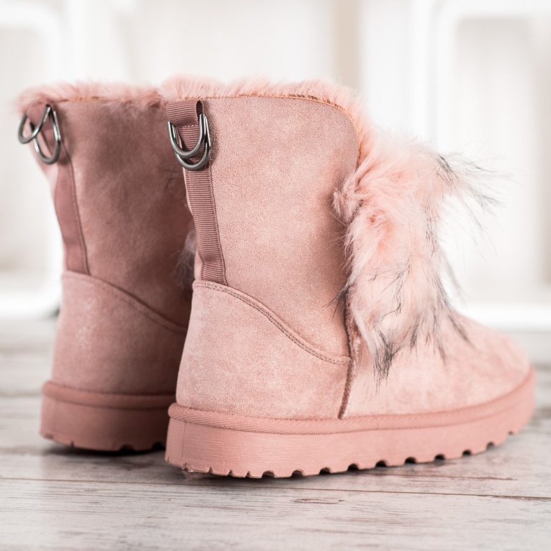 Bella Paris Schneestiefel mit Fell rosa 2