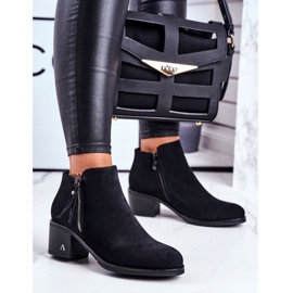 S.Barski Damenstiefel mit Absatz Warm Black Blanche schwarz 1