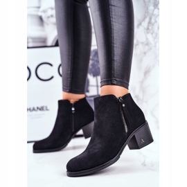 S.Barski Damenstiefel mit Absatz Warm Black Blanche schwarz 2