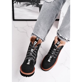 Damen Stiefel Wildleder Big Star Grau GG274903 schwarz 1